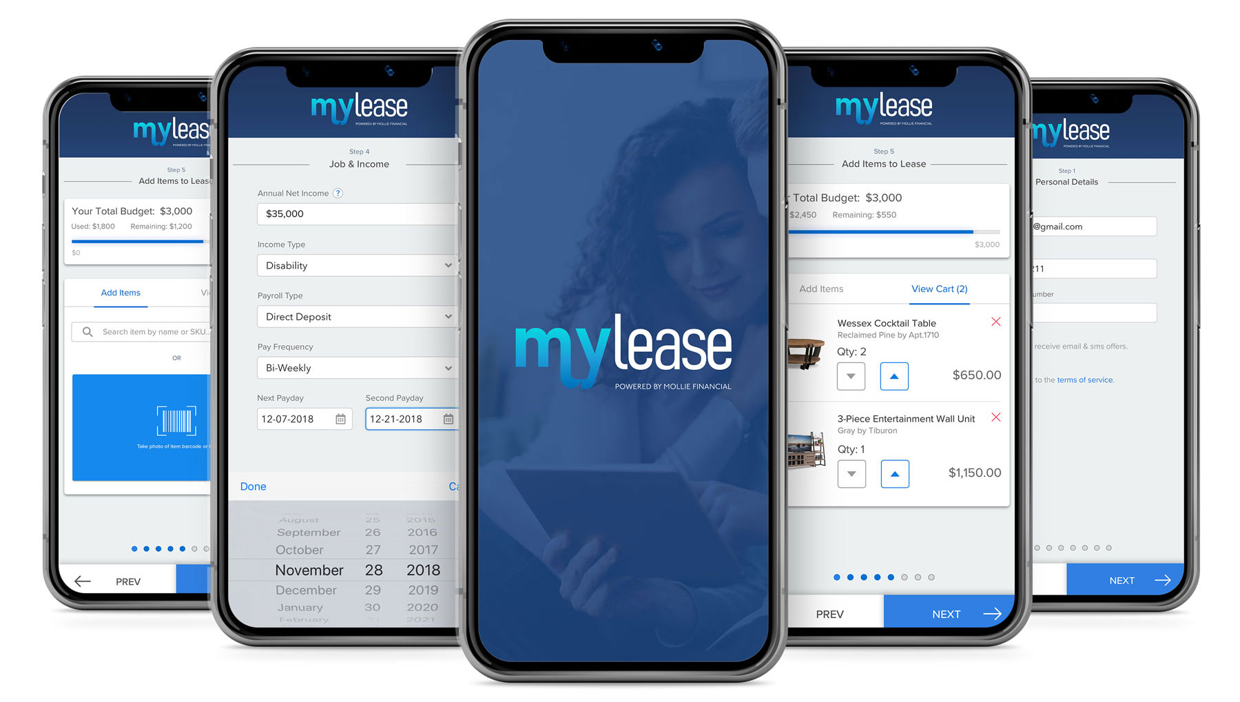 MyLease Screens