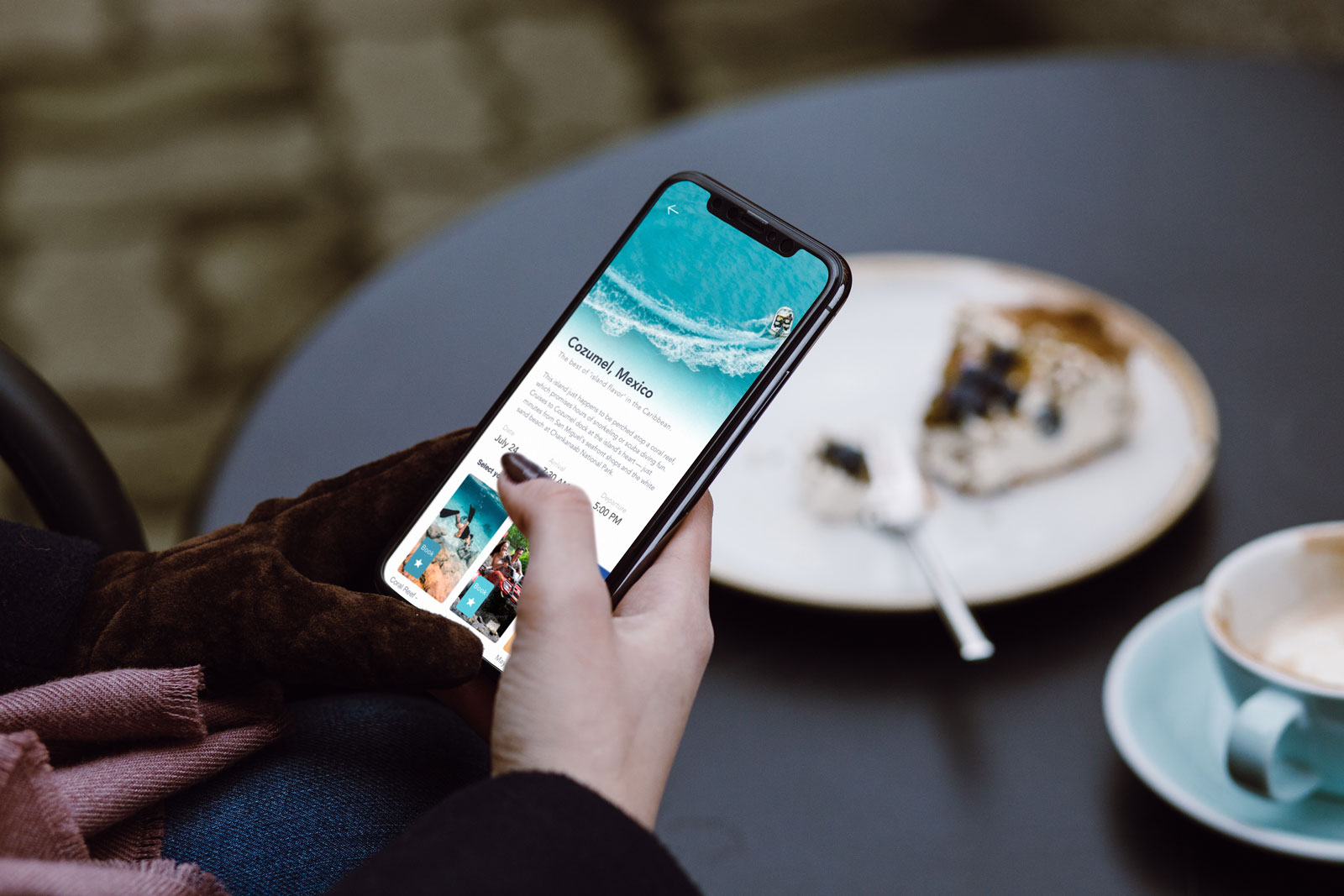Woman Holding Phone Mockup
